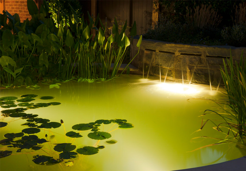 Pool with submerged lighting, Hartford, Cheshire