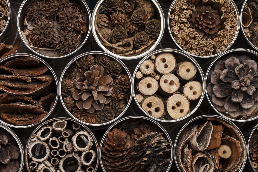 natural wooden materials for DIY bug hotel